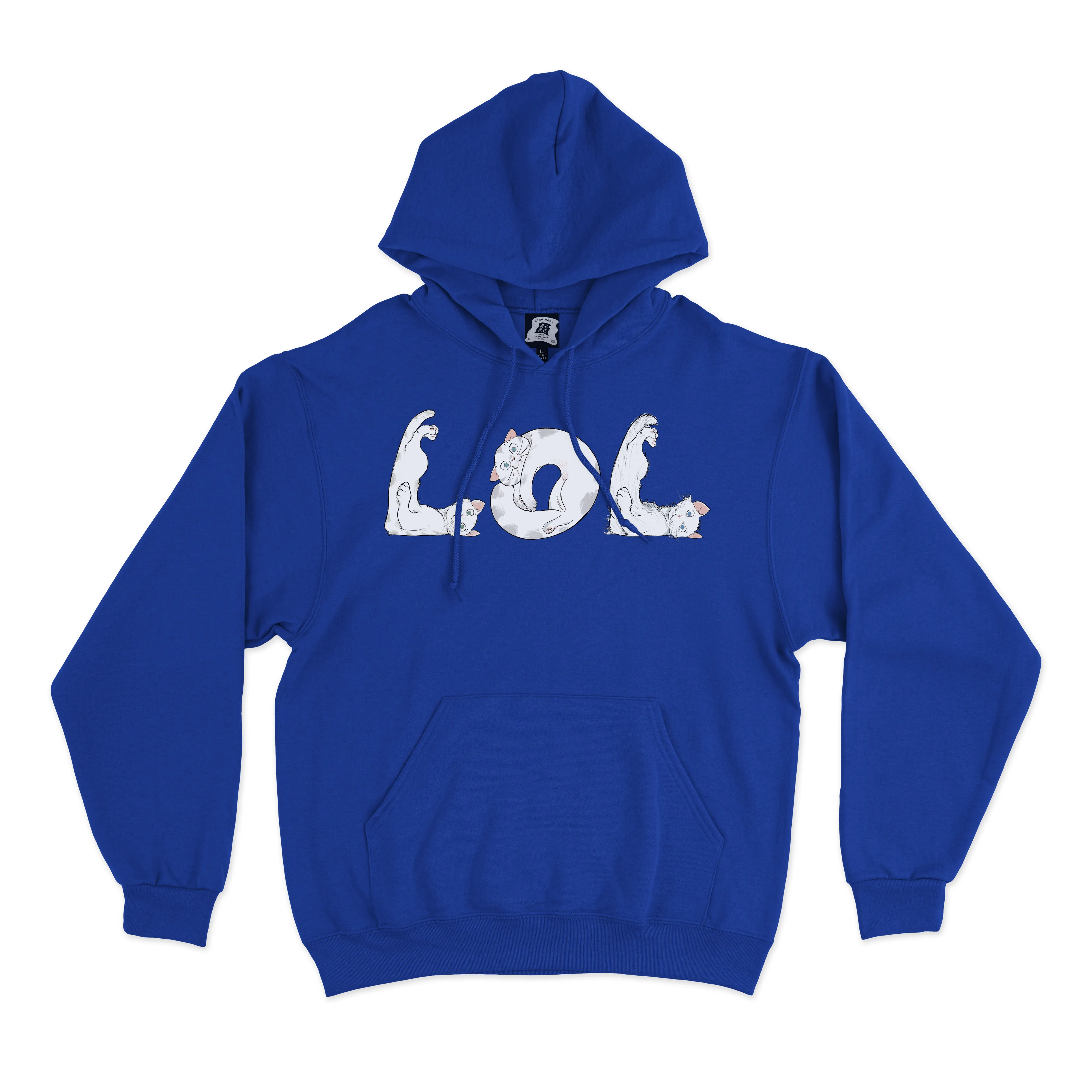 "LOL" Basic Hoodie Cobalt Blue / Black