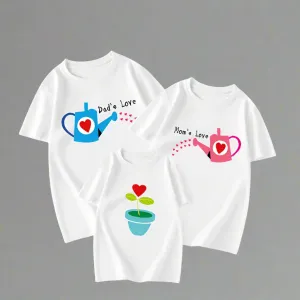 "Love Grows" Family Matching T-Shirts – Watering Can & Plant Design