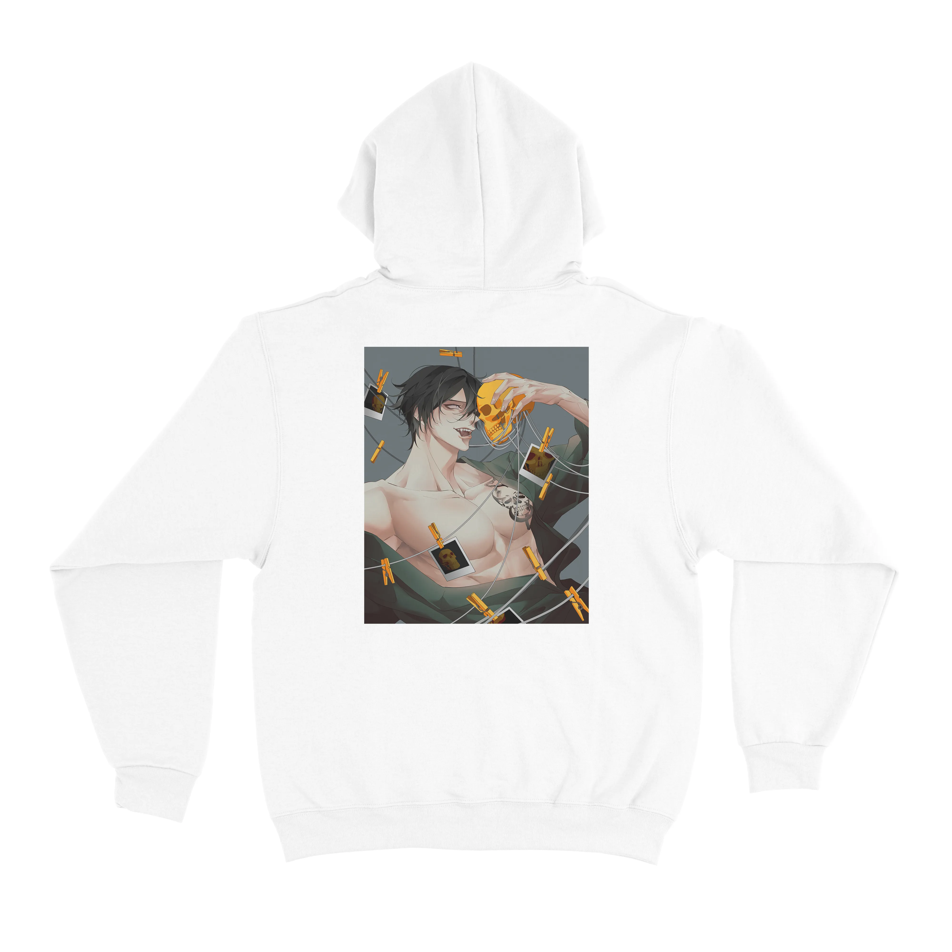 "Masterpiece" Basic Hoodie White/Black