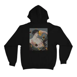 "Masterpiece" Basic Hoodie White/Black