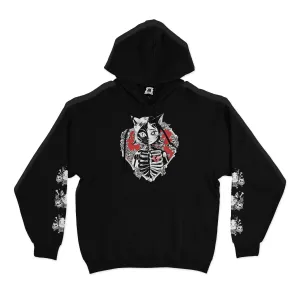 "Mewxcat" Basic Hoodie Black/White