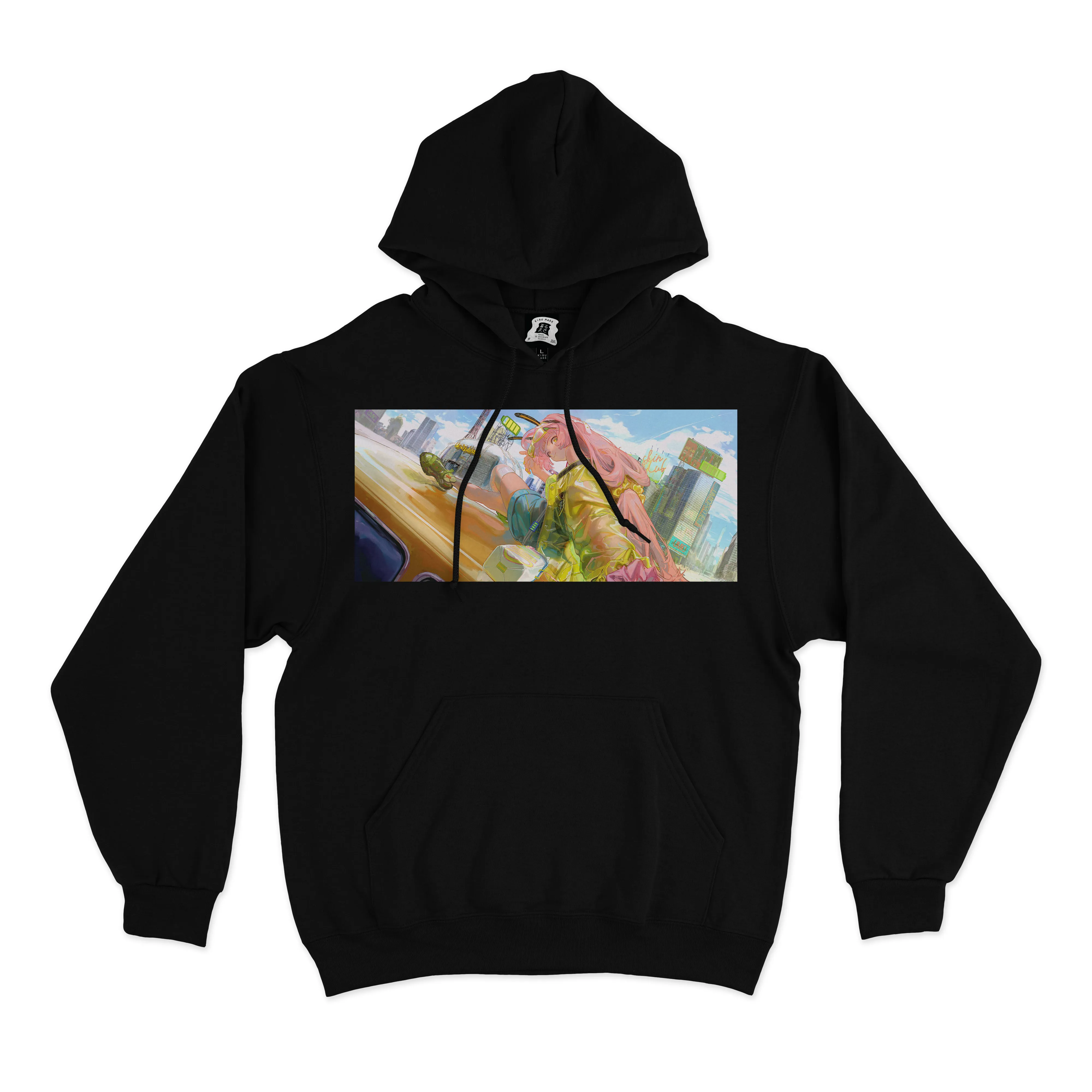 "MIO Summer" Basic Hoodie Black