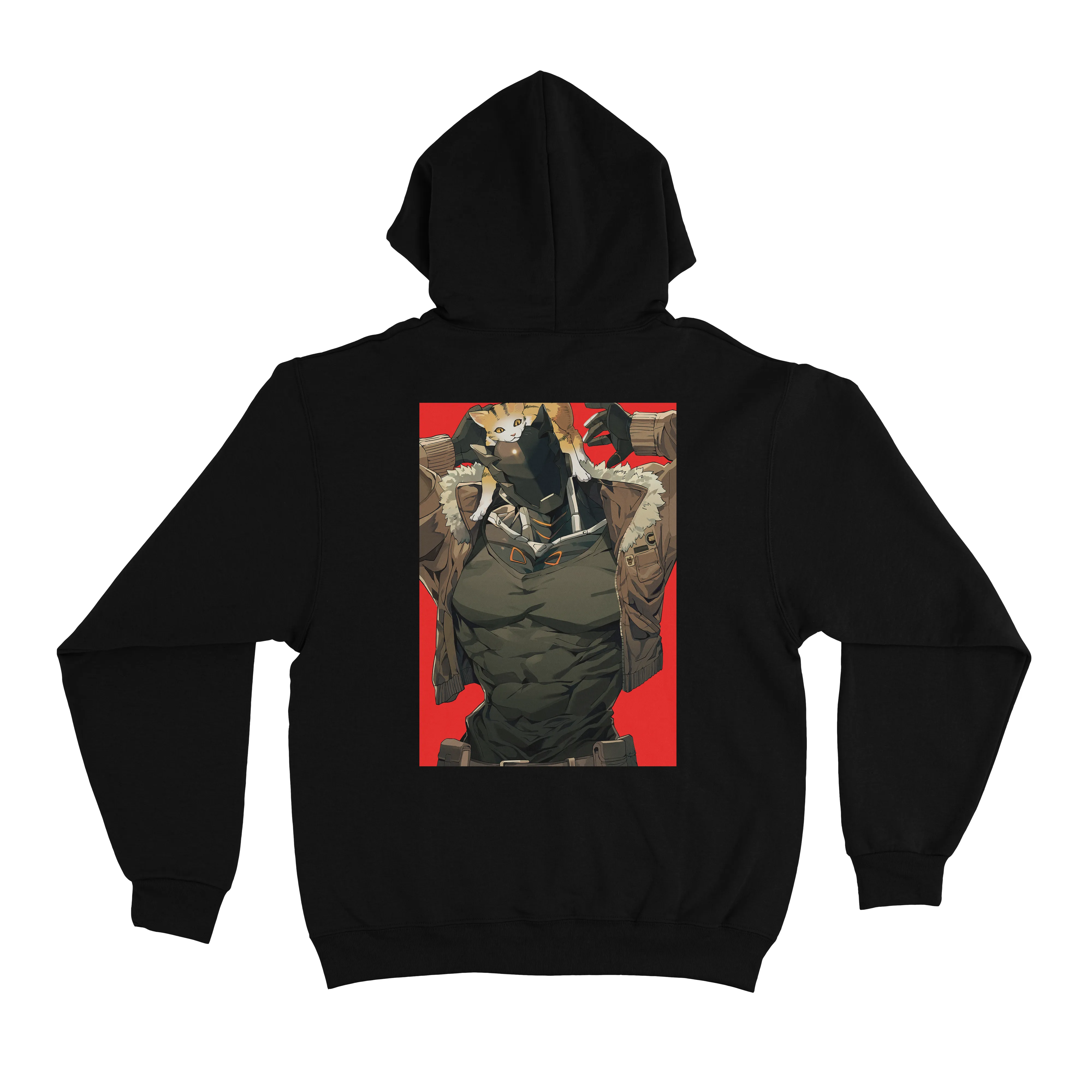 "Natto" Basic Hoodie Black