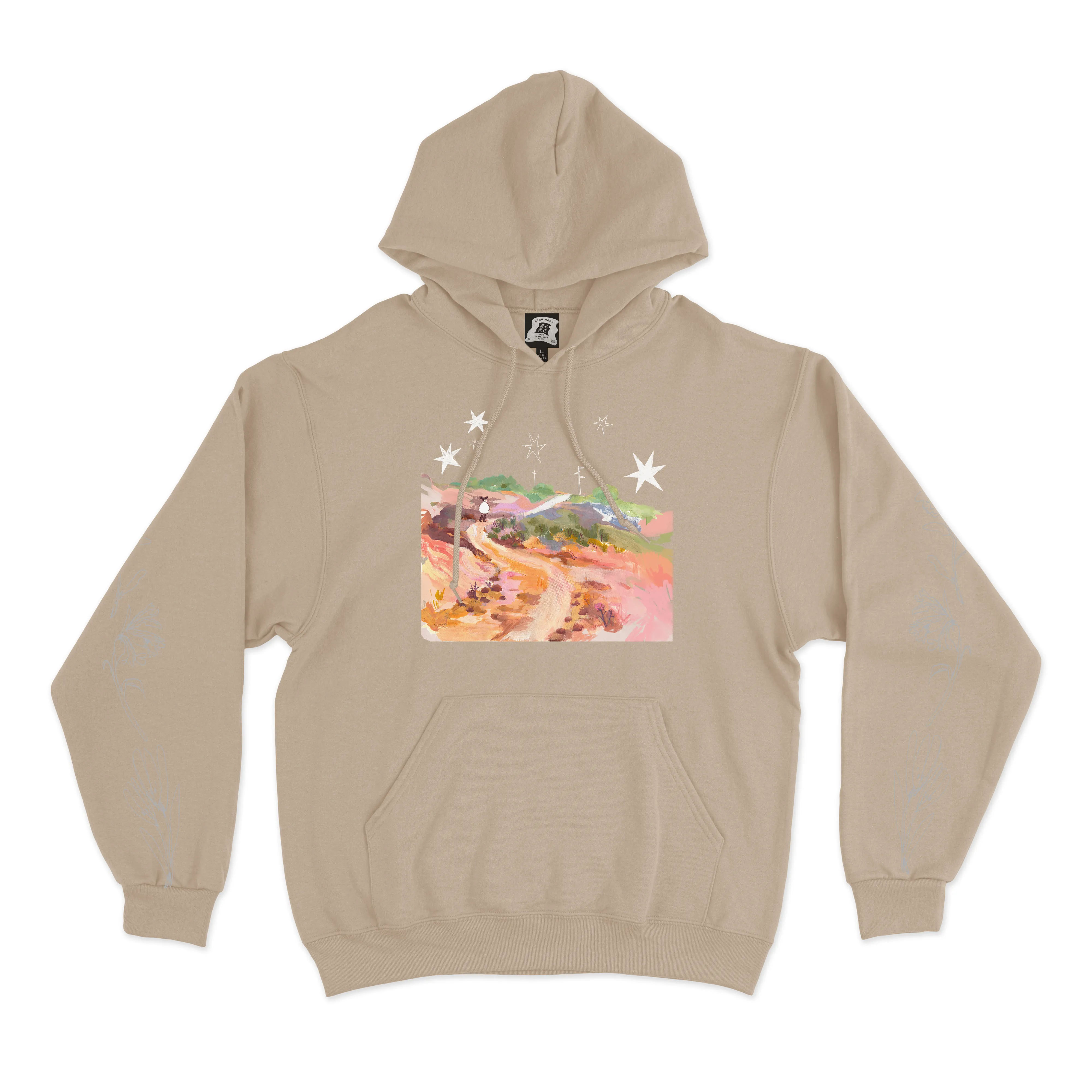 "Nightmerss" Fleece Hoodie Beige