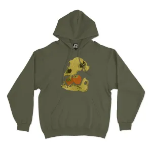 "Persimmons" Fleece Hoodie Khaki