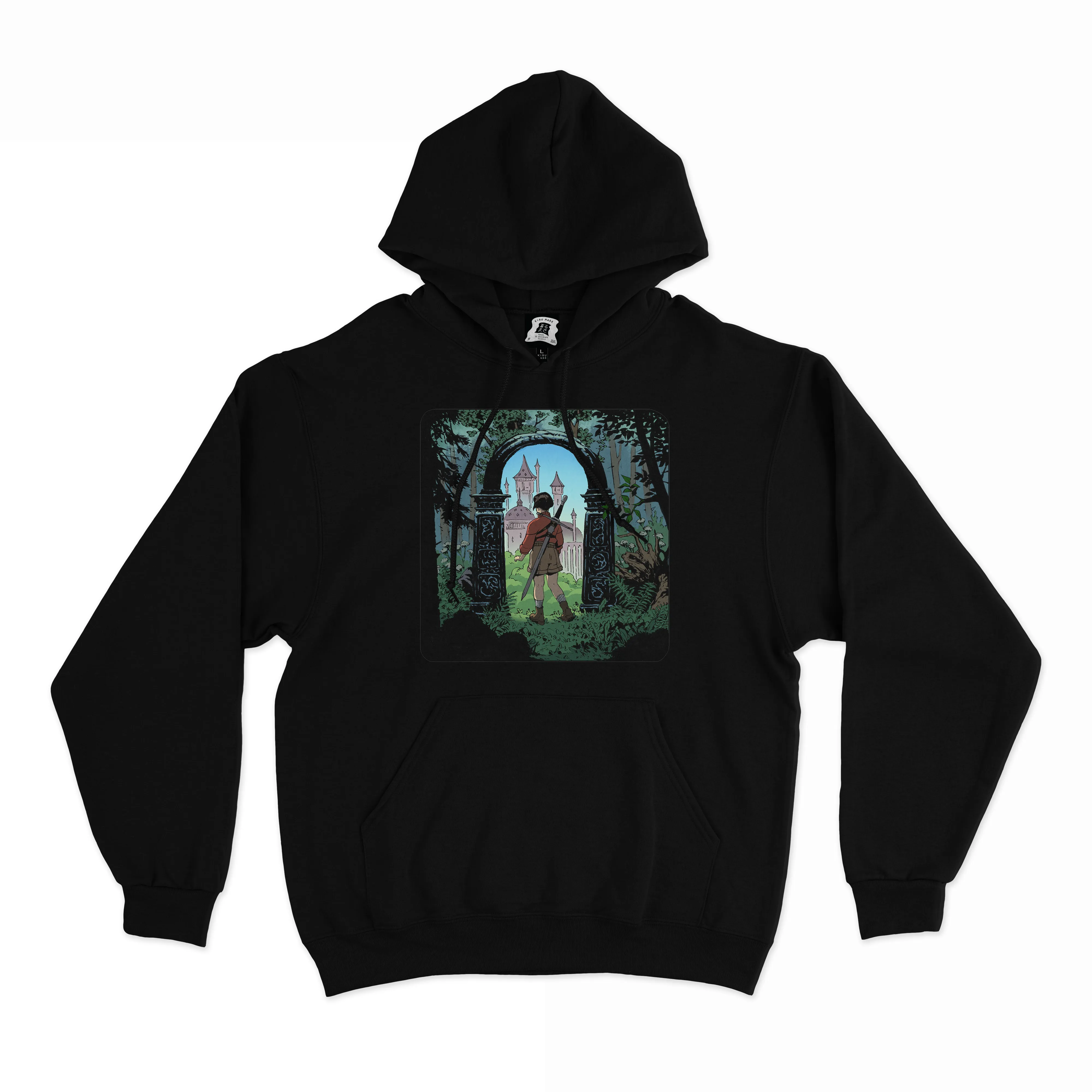 "Red Knight" Basic Hoodie Black