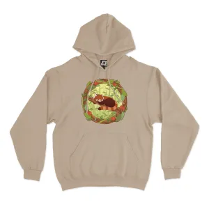 "Red panda" Fleece Hoodie Khaki/Beige