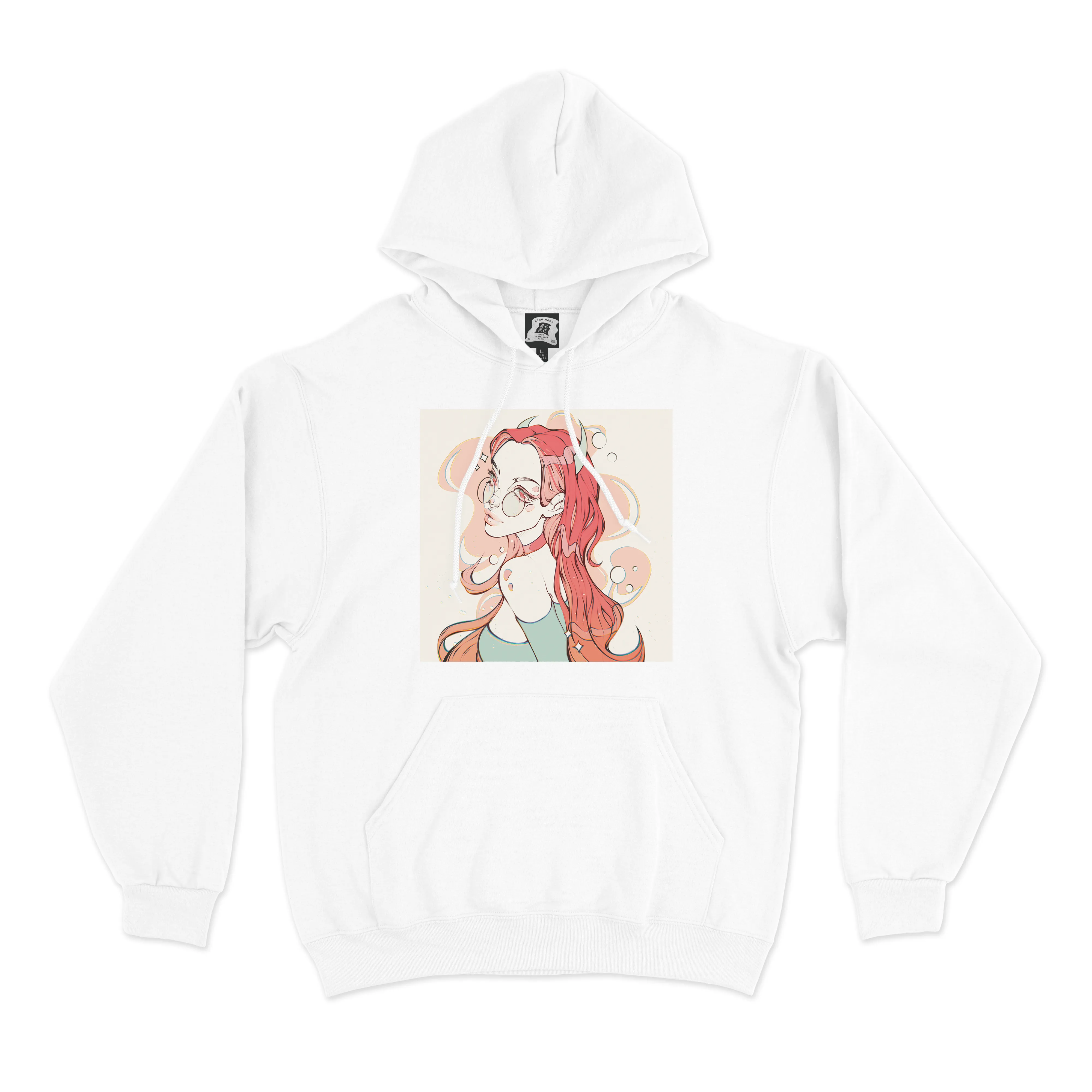 "Tess" Basic Hoodie White