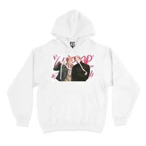 "Twins" Basic Hoodie White