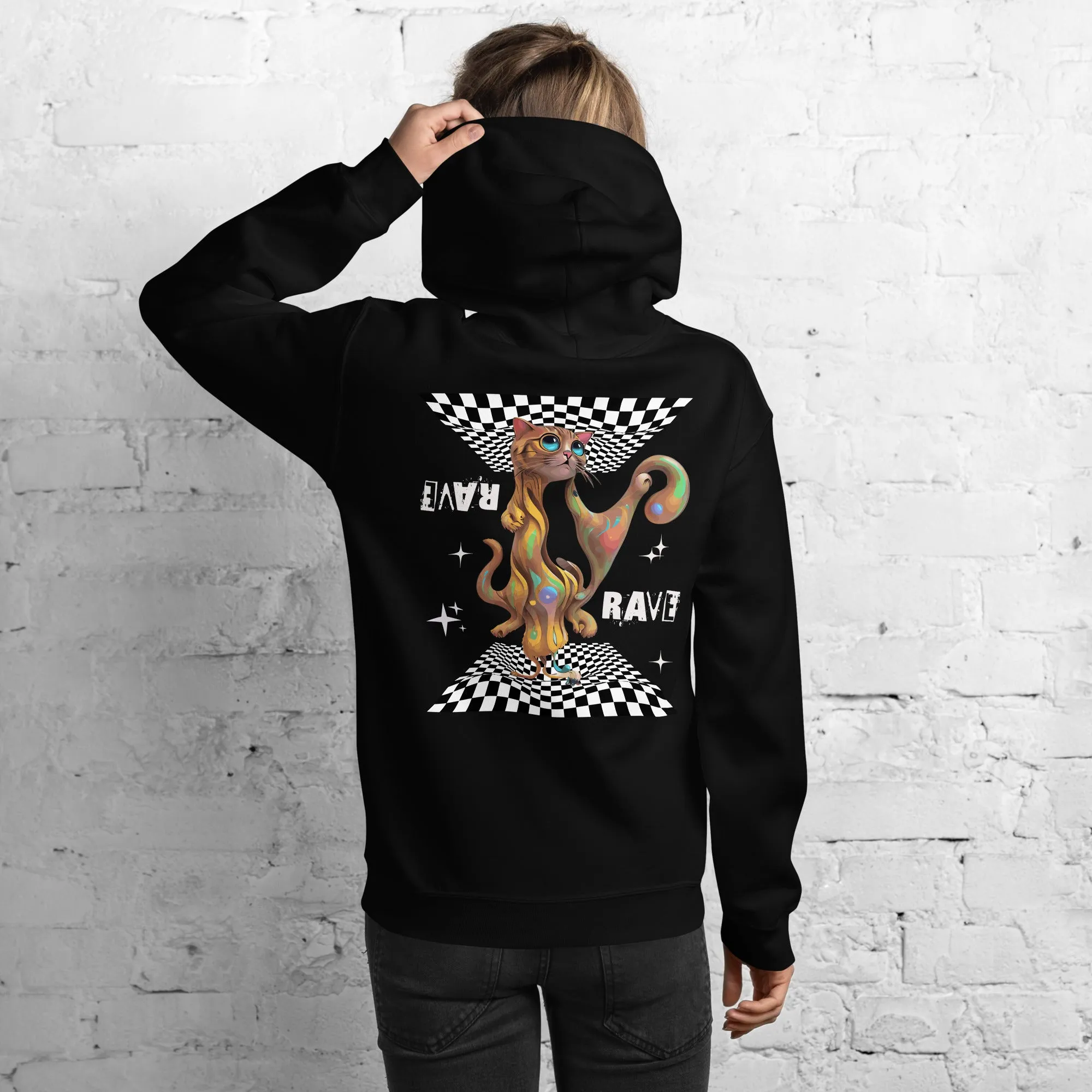 Rave Hoodie | Psychedelic Rave Cat
