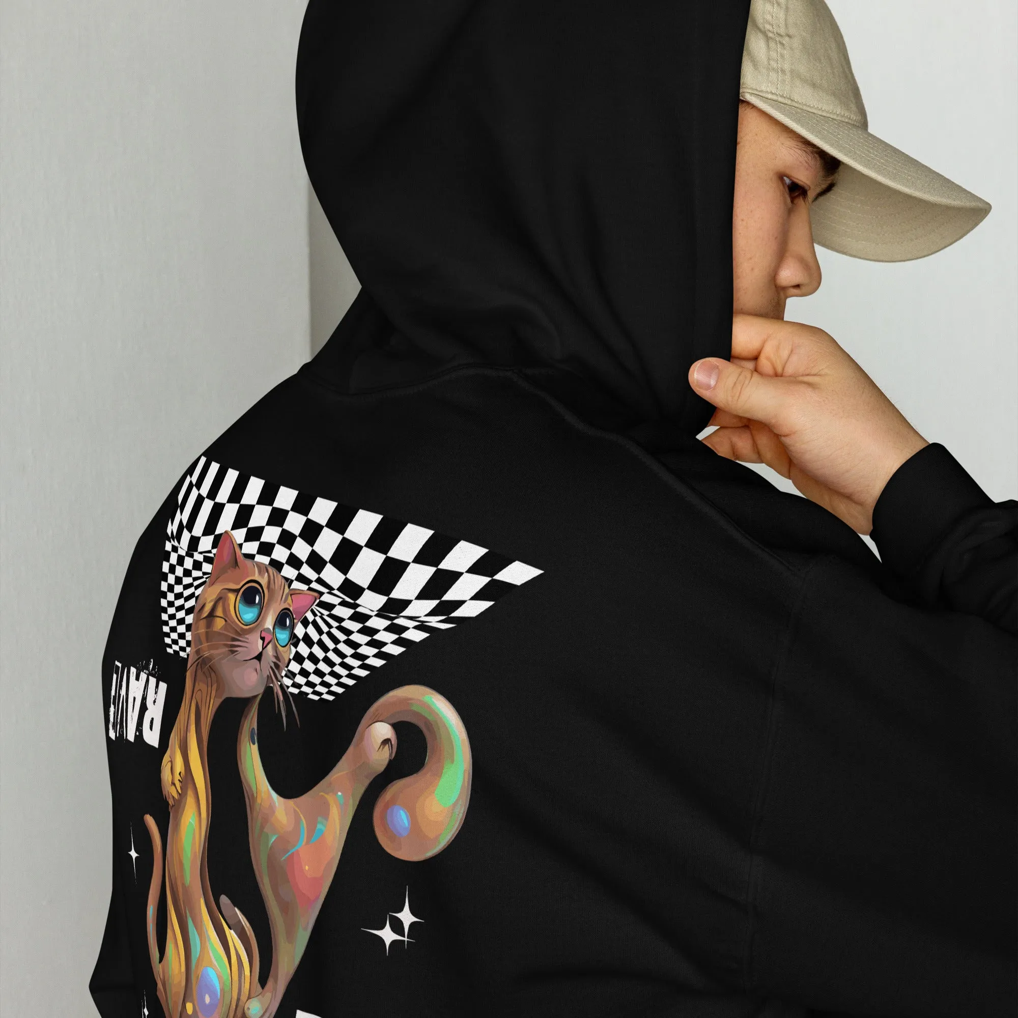 Rave Hoodie | Psychedelic Rave Cat