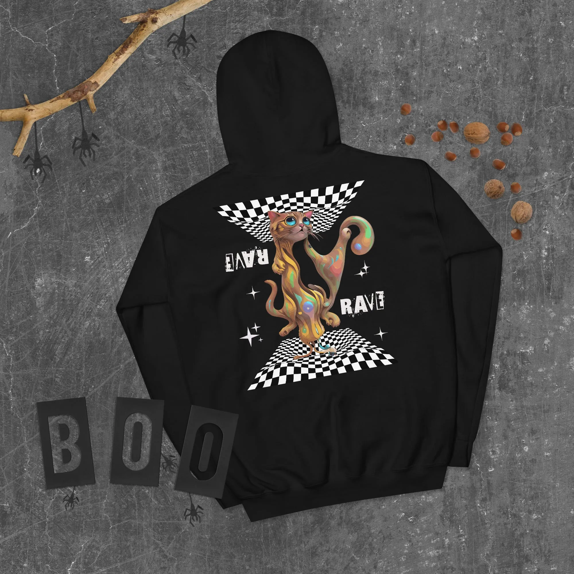 Rave Hoodie | Psychedelic Rave Cat