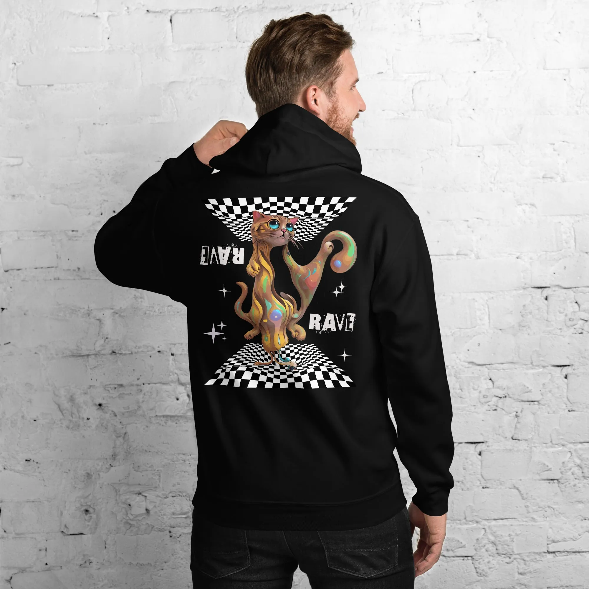 Rave Hoodie | Psychedelic Rave Cat