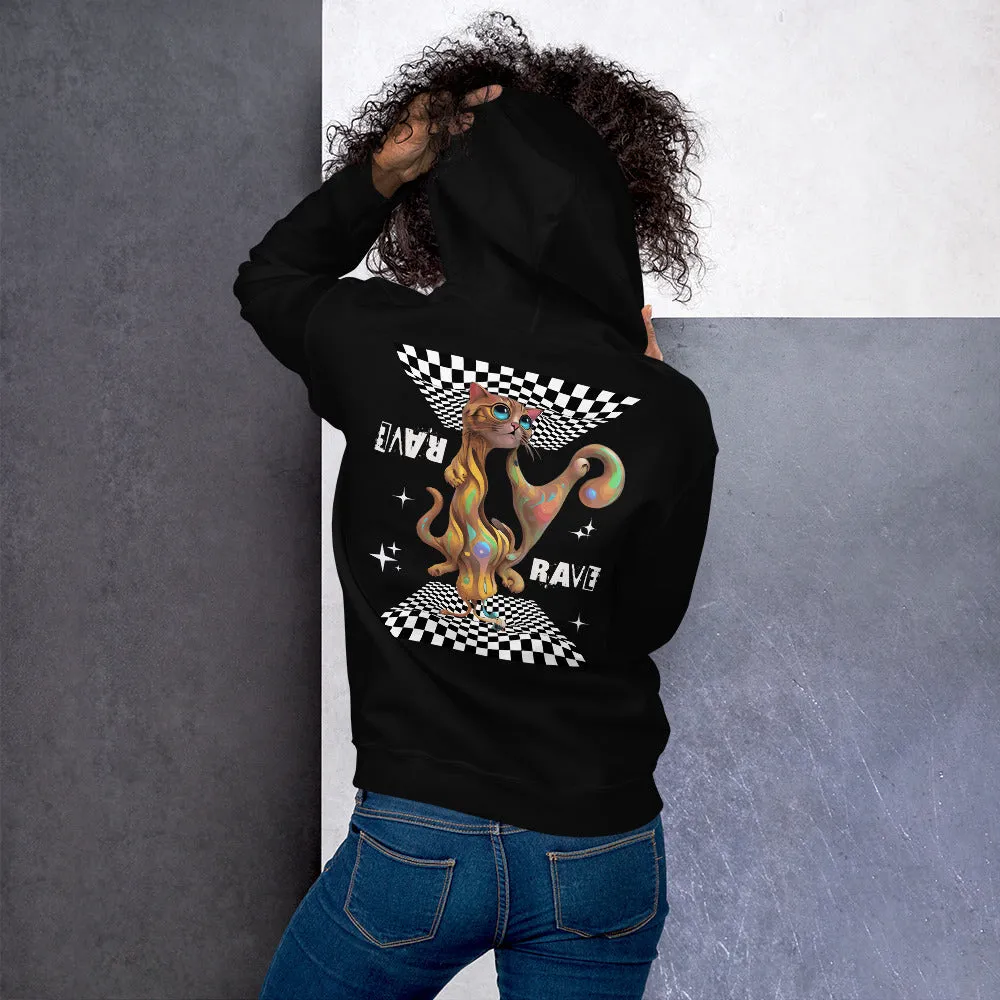 Rave Hoodie | Psychedelic Rave Cat