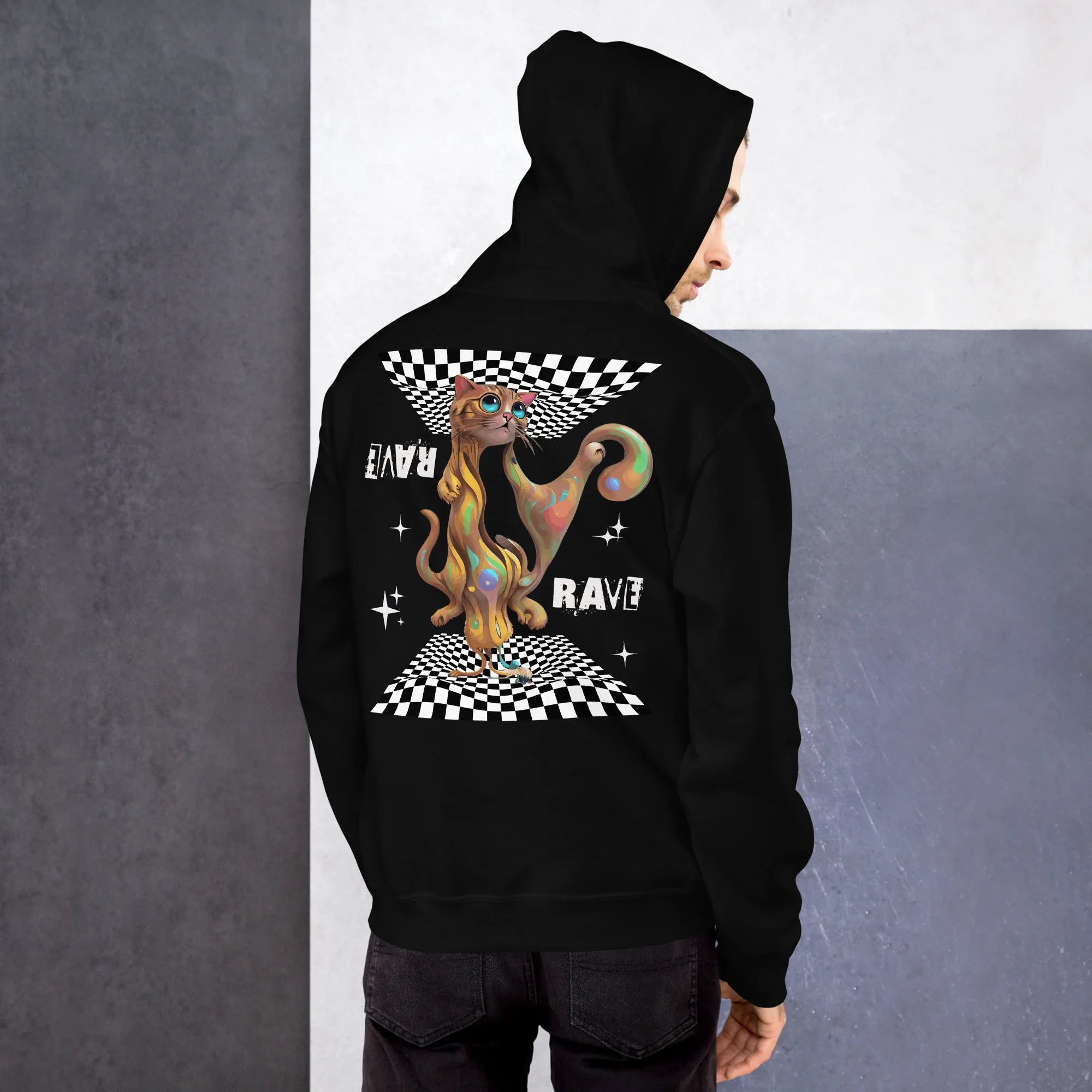 Rave Hoodie | Psychedelic Rave Cat