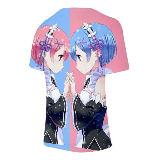 Re: Zero − Starting Life in Another World Ram and Rem Anime T-shirt
