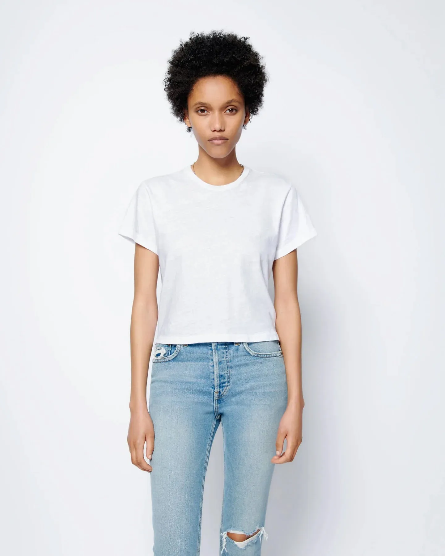 RE/DONE 1950s Boxy Tee optic white
