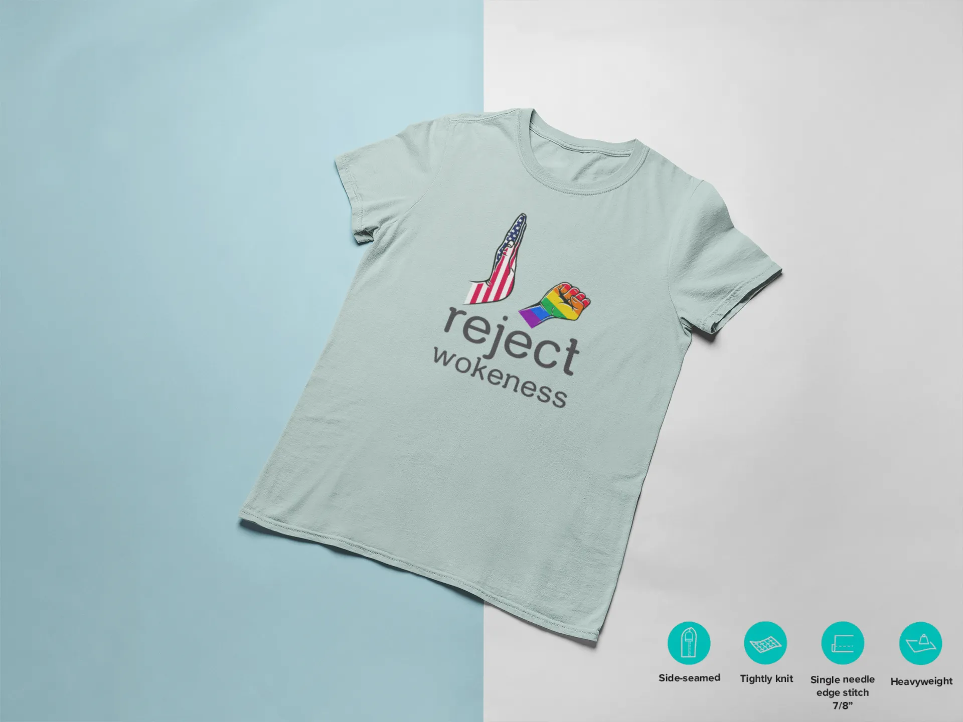 reject wokeness - Men's Heavyweight T-Shirt