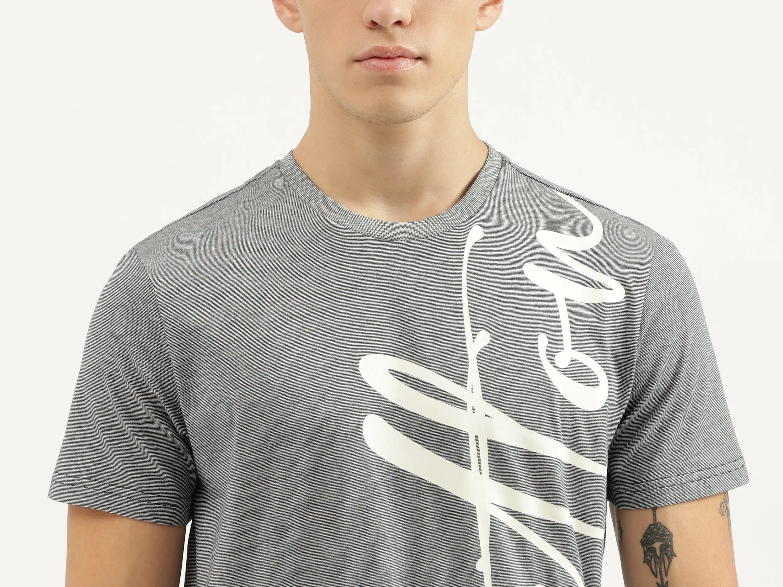 Relaxed Fit Round Neck Typography T-shirts