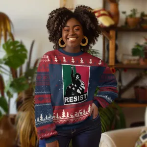 Resist Angela Davis Ugly Christmas Sweater Black Panther Party History Civil Rights TS09
