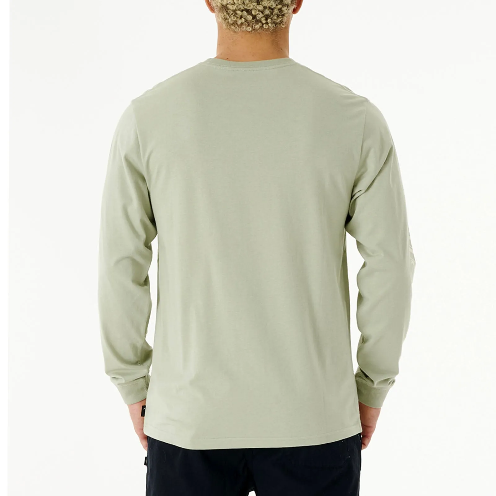 Rip Curl Mens Fade Out Icon Crew Neck Cotton T-Shirt