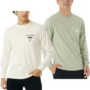 Rip Curl Mens Fade Out Icon Crew Neck Cotton T-Shirt