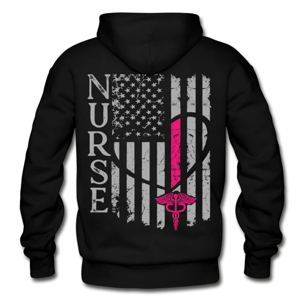 RN Nurse Flag Hoodie Gildan Heavy Blend Adult Hoodie