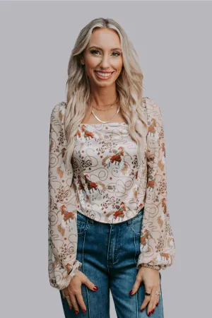Rodeo Long Sleeve Corset Top