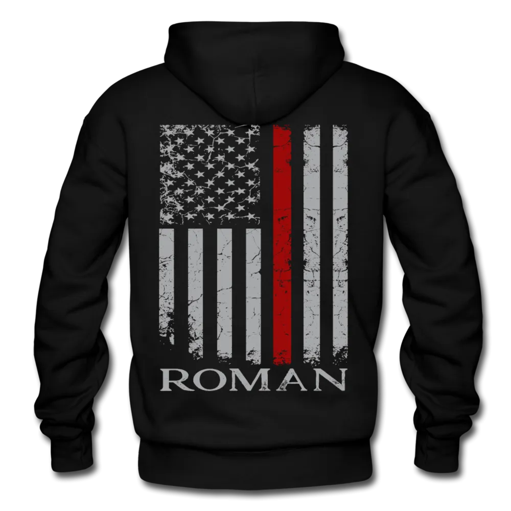 Roman Firefighter Flag Gildan Heavy Blend Adult Hoodie