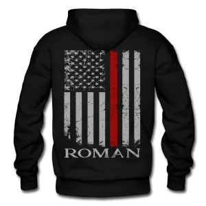 Roman Firefighter Flag Gildan Heavy Blend Adult Hoodie
