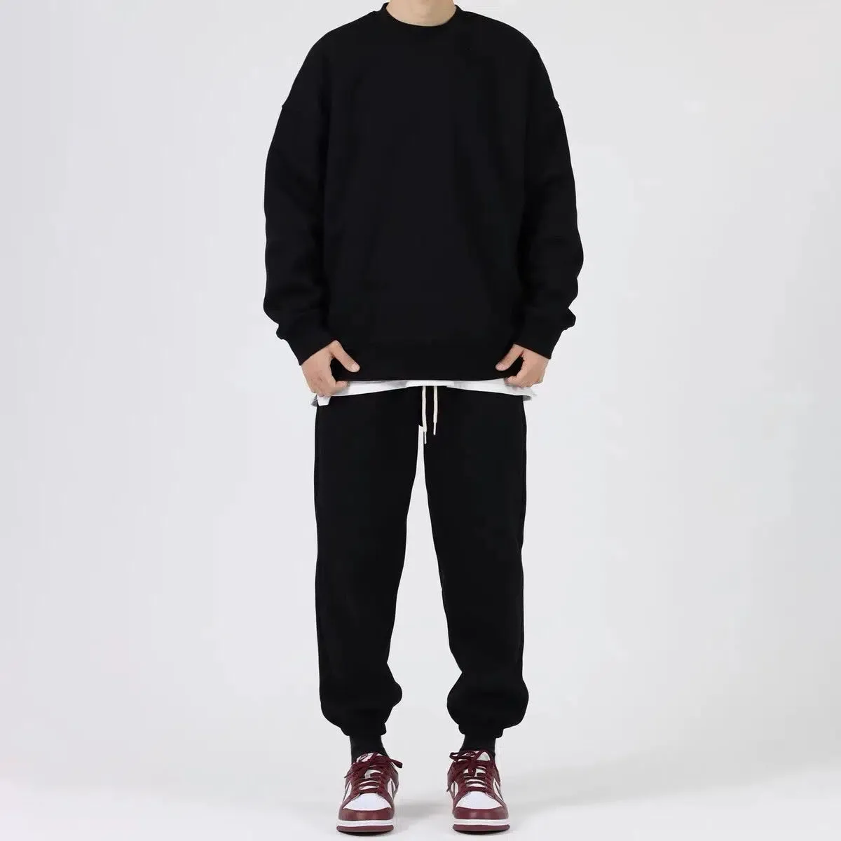 Round Neck Sweatshirt Plus Velvet