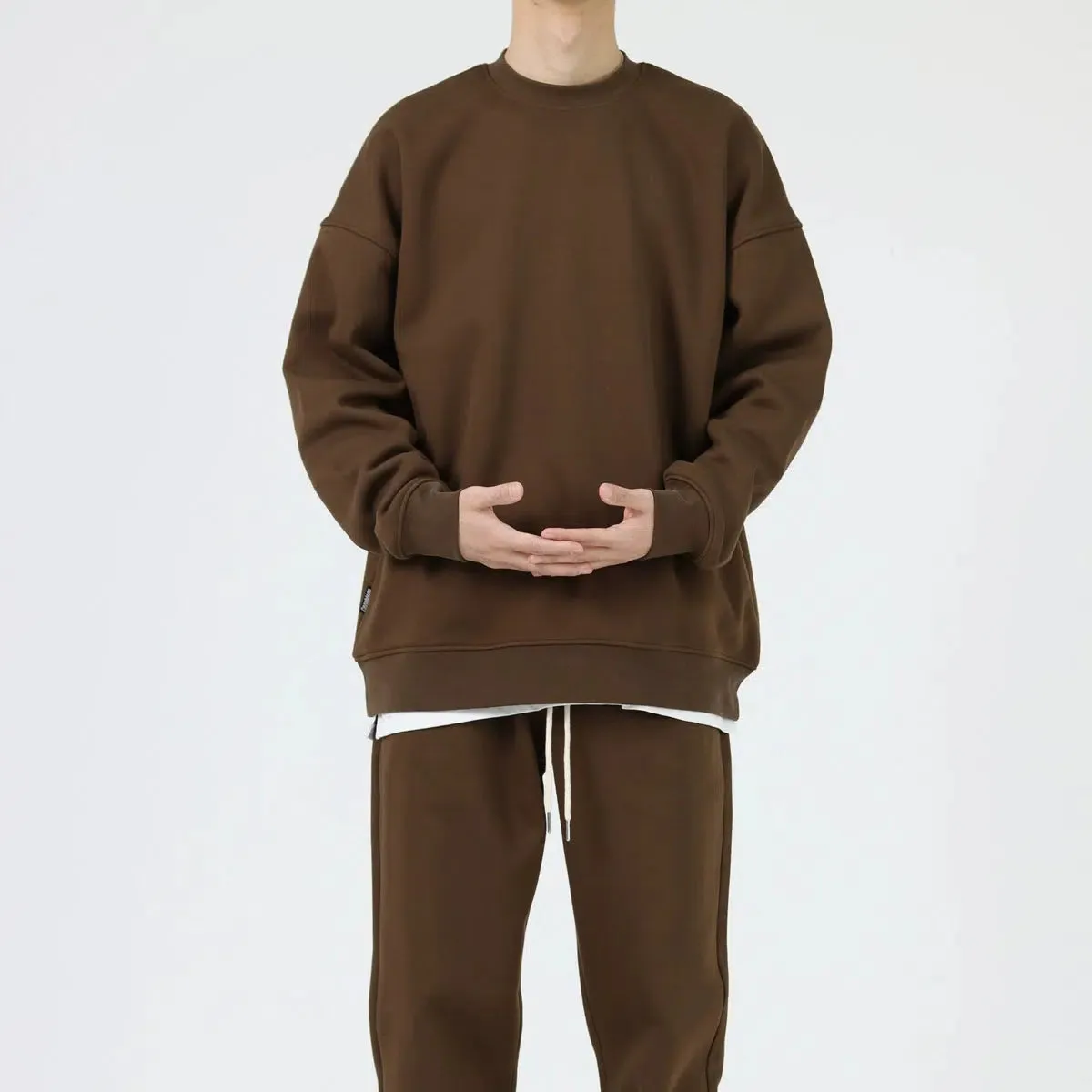 Round Neck Sweatshirt Plus Velvet