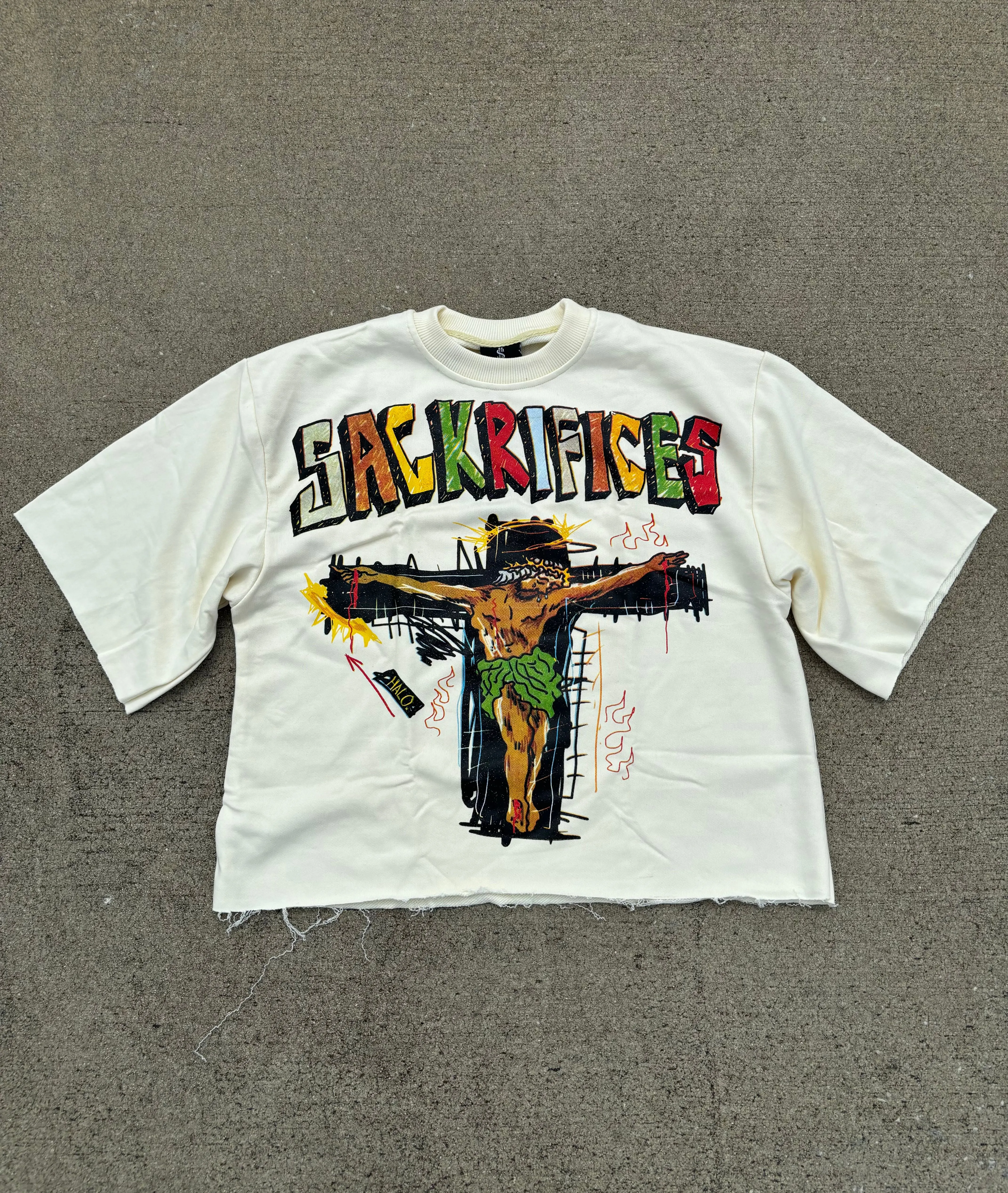 Sack Mercy - off white Boxy tee