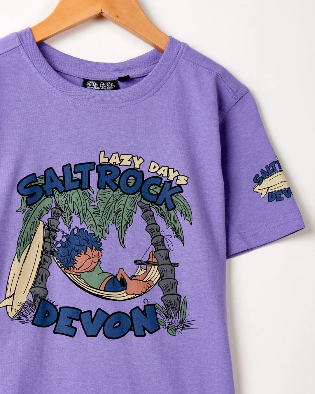 Saltrock Boys Lazy Location T-Shirt Devon Purple