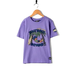 Saltrock Boys Lazy Location T-Shirt Devon Purple