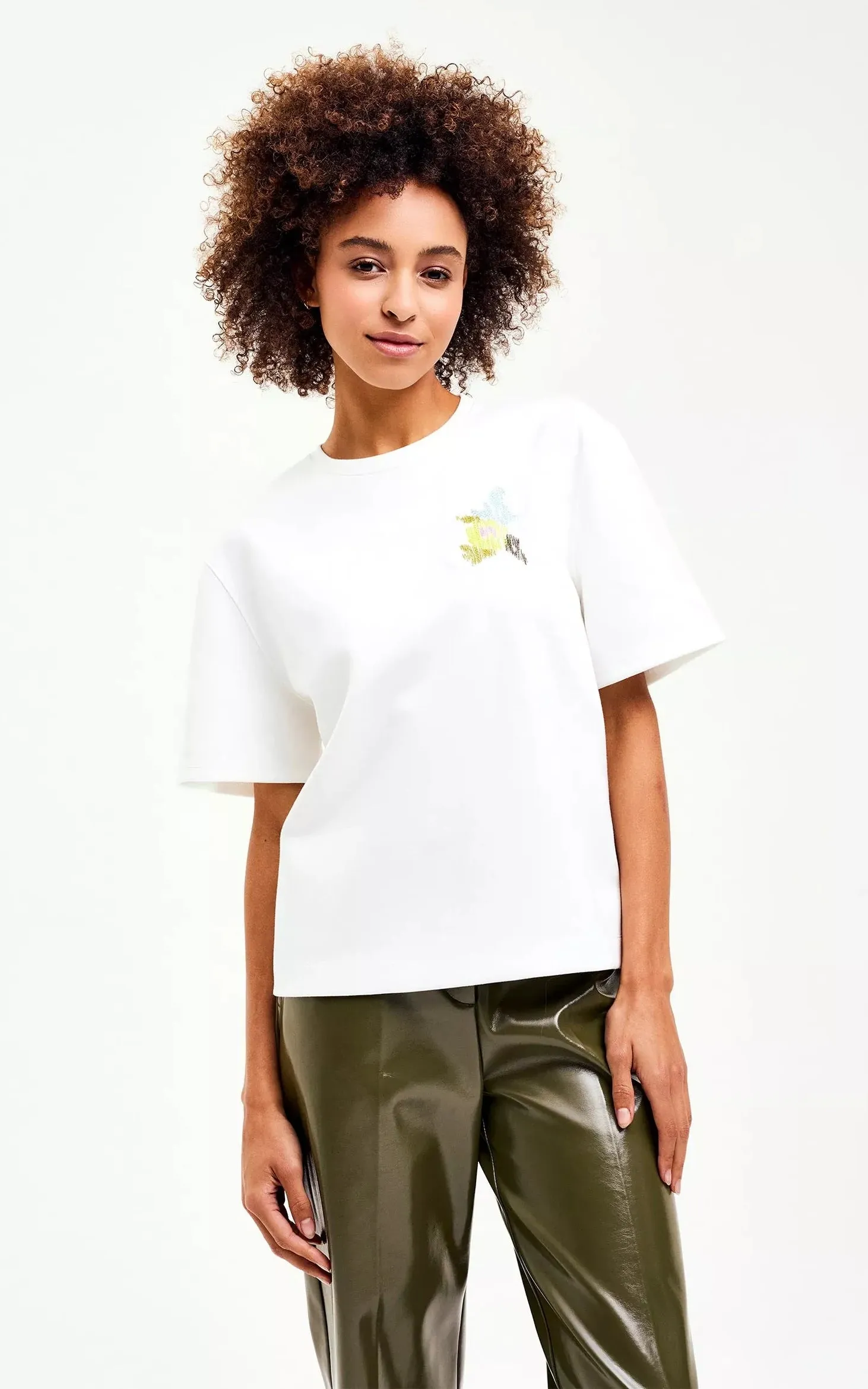 Saria T-shirt Lichtbeige