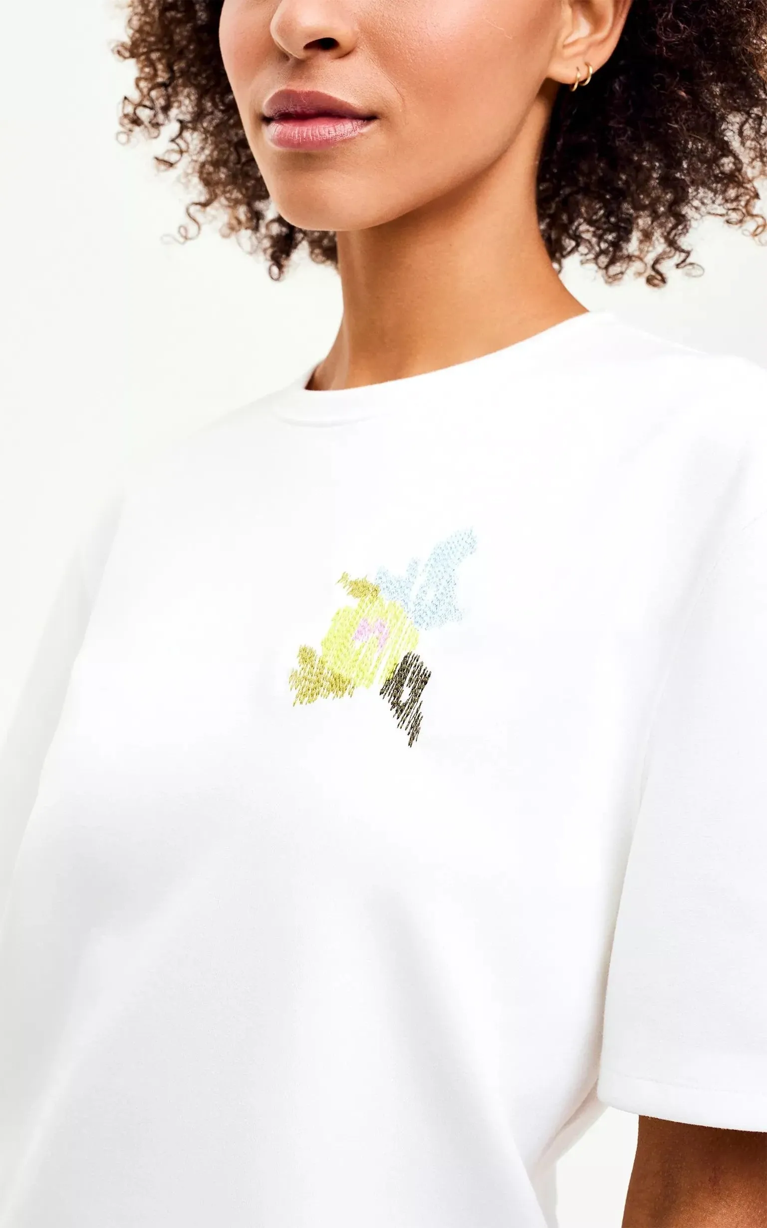 Saria T-shirt Lichtbeige