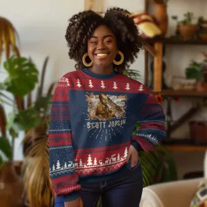 Scott Joplin Ugly Christmas Sweater Afro Classical Music Composer Black History TS09