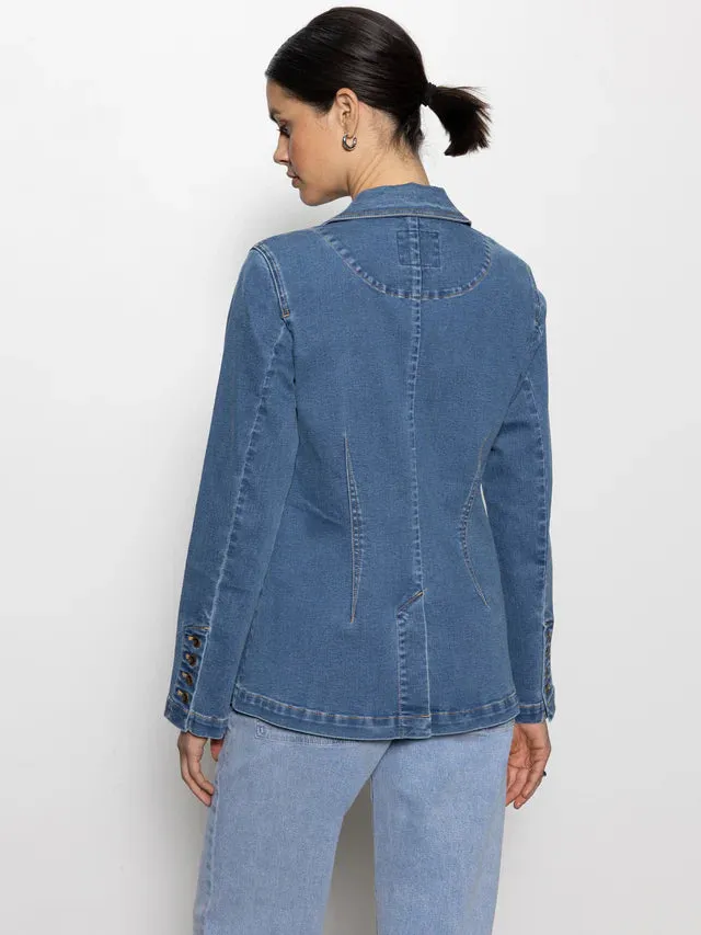 Sculpted Denim Blazer -  Best In Show