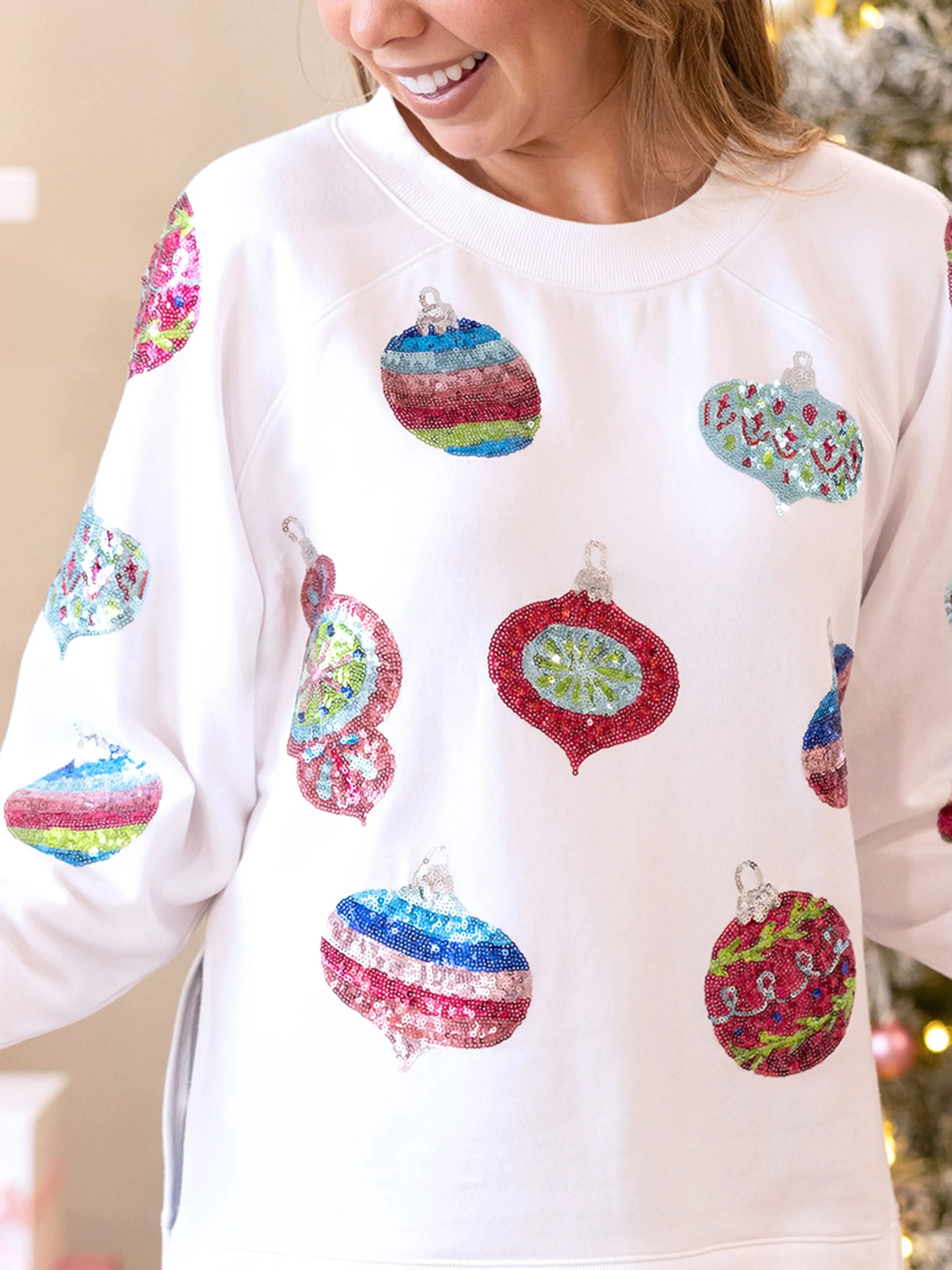 Sequin Ornament Sweatshirt
