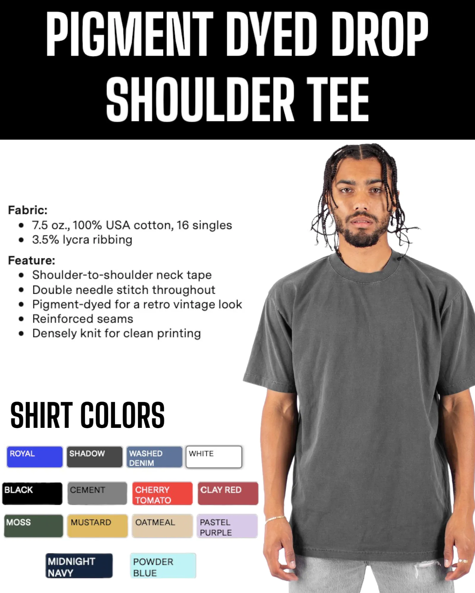 Shaka, Boxy Fit Shirts (Screen Printed)
