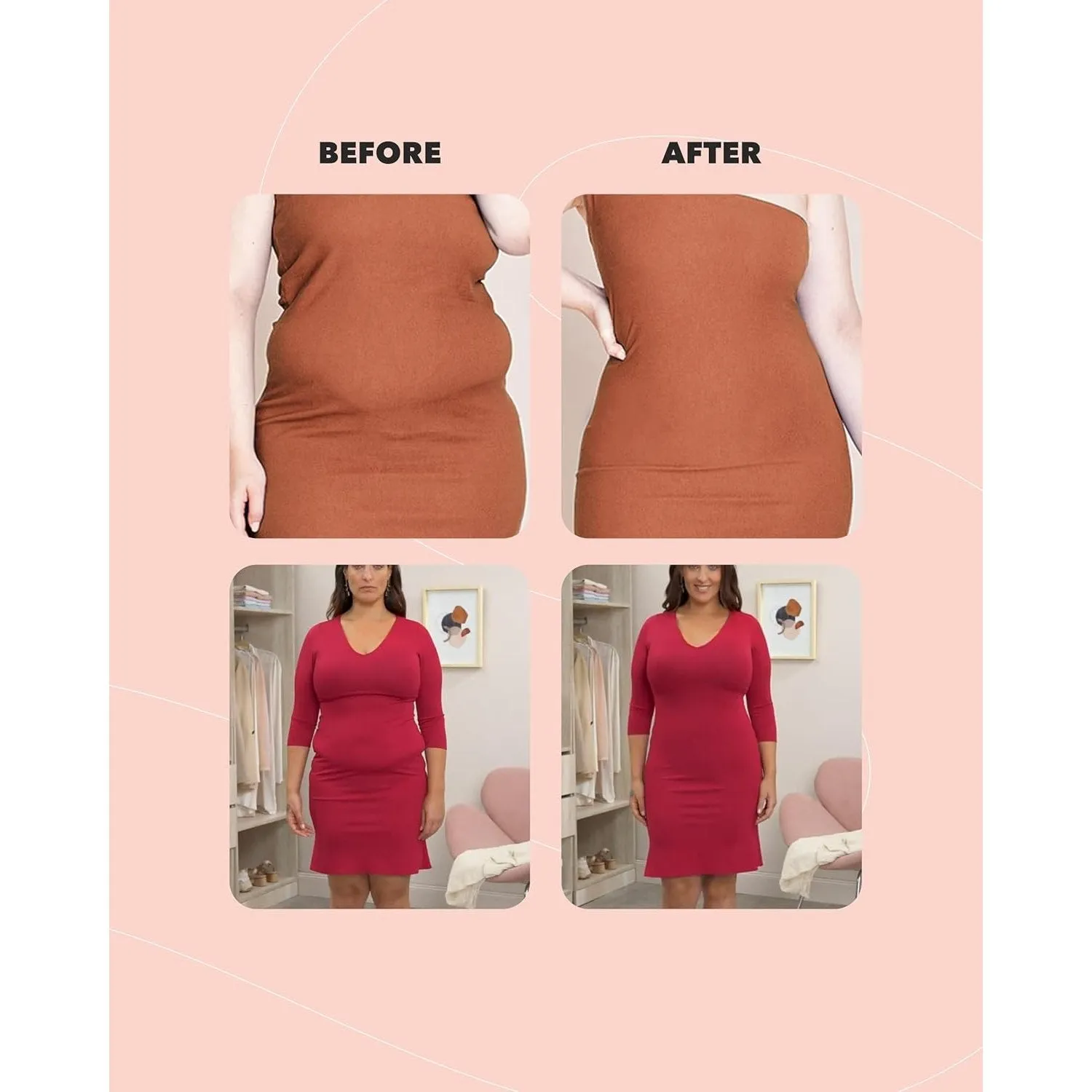 SHAPERMINT Shapewear for Women - High-Waisted Shapewear Tummy Control Shorts, Faja Body Shaper, Underwear for Women