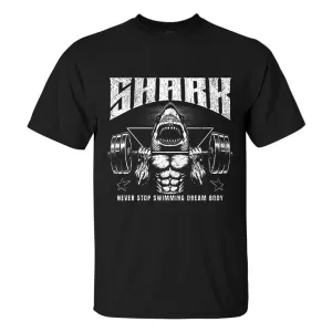 Shark Never Stop Swimming Dream Body Printed Men's T-shirt