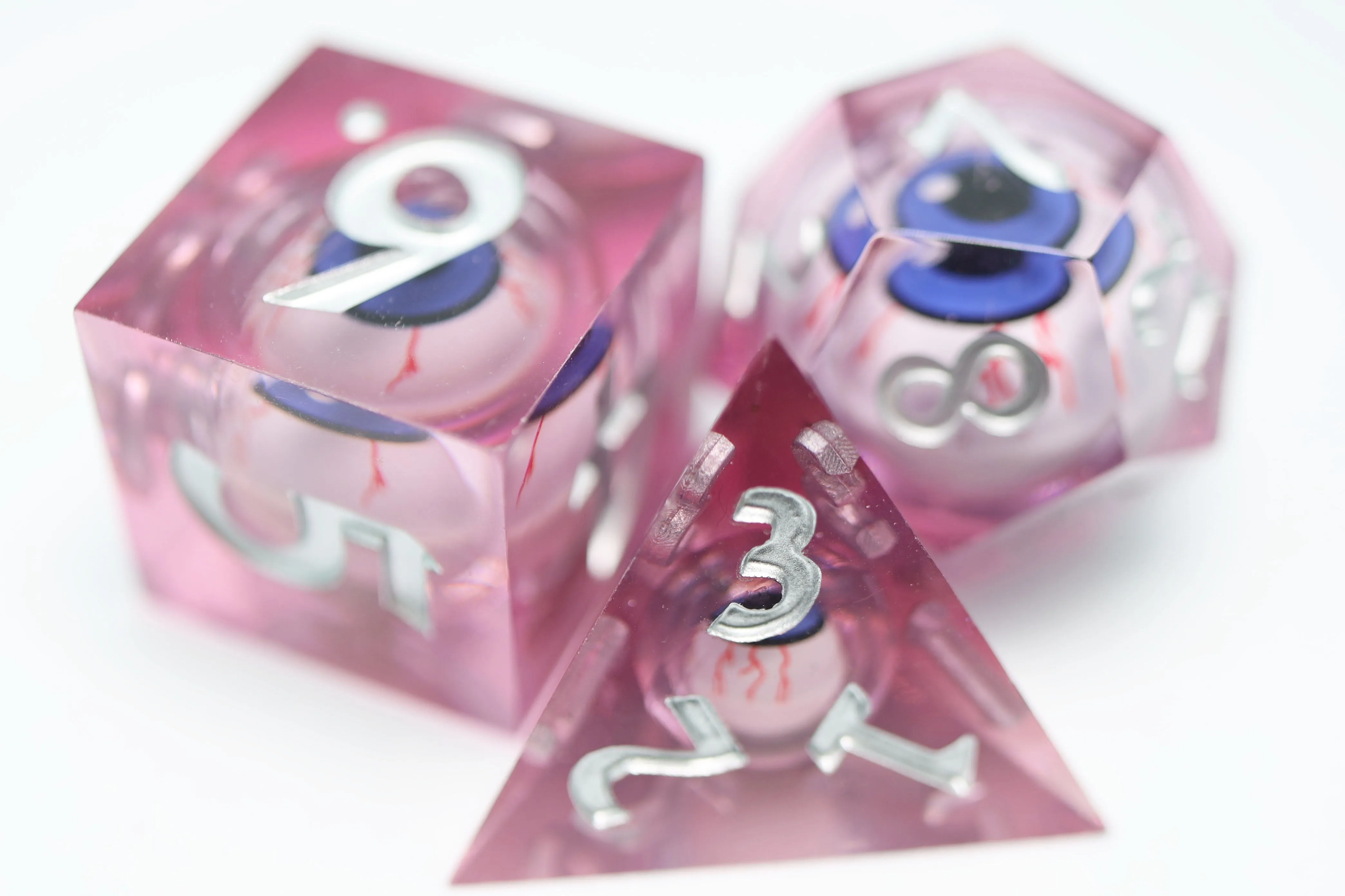 Sharp Edge Moving Eye RPG Dice Set - Bloodshot
