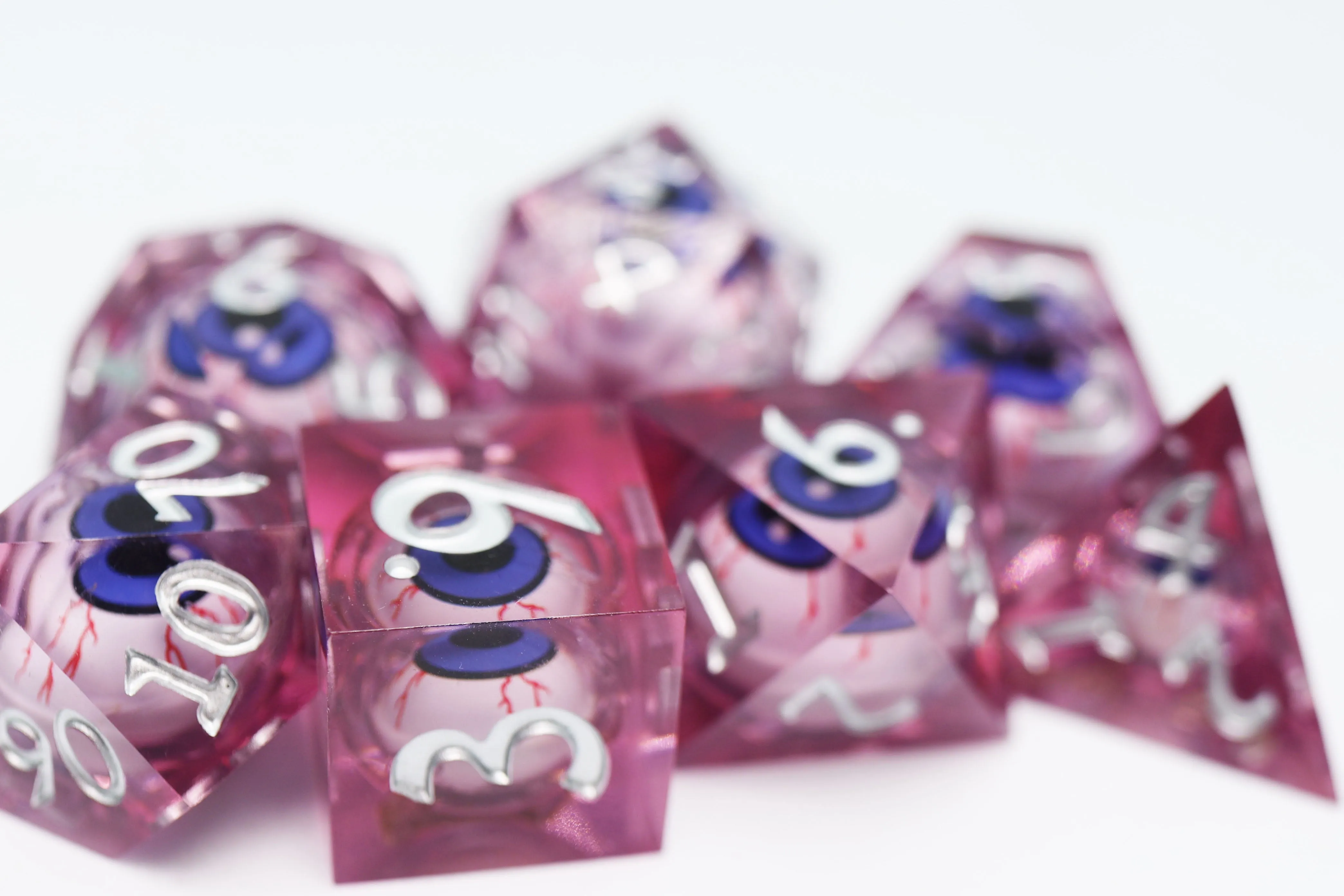Sharp Edge Moving Eye RPG Dice Set - Bloodshot