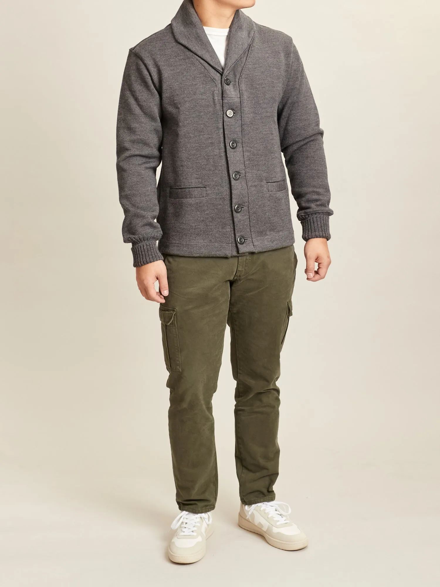 Shawl Sweater Coat in Charcoal