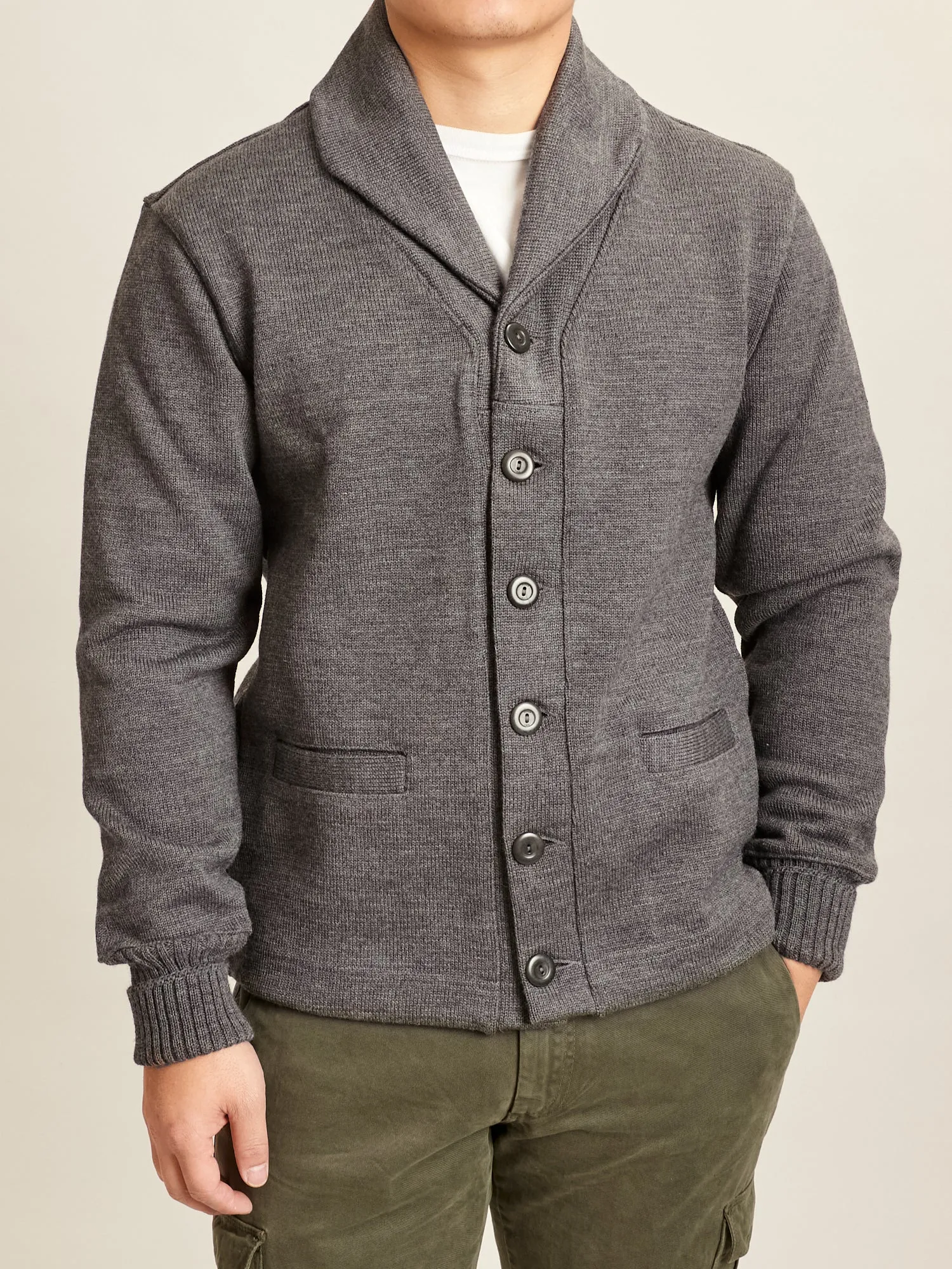 Shawl Sweater Coat in Charcoal