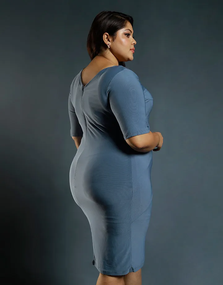 Sheath Dress with Pleated Detail