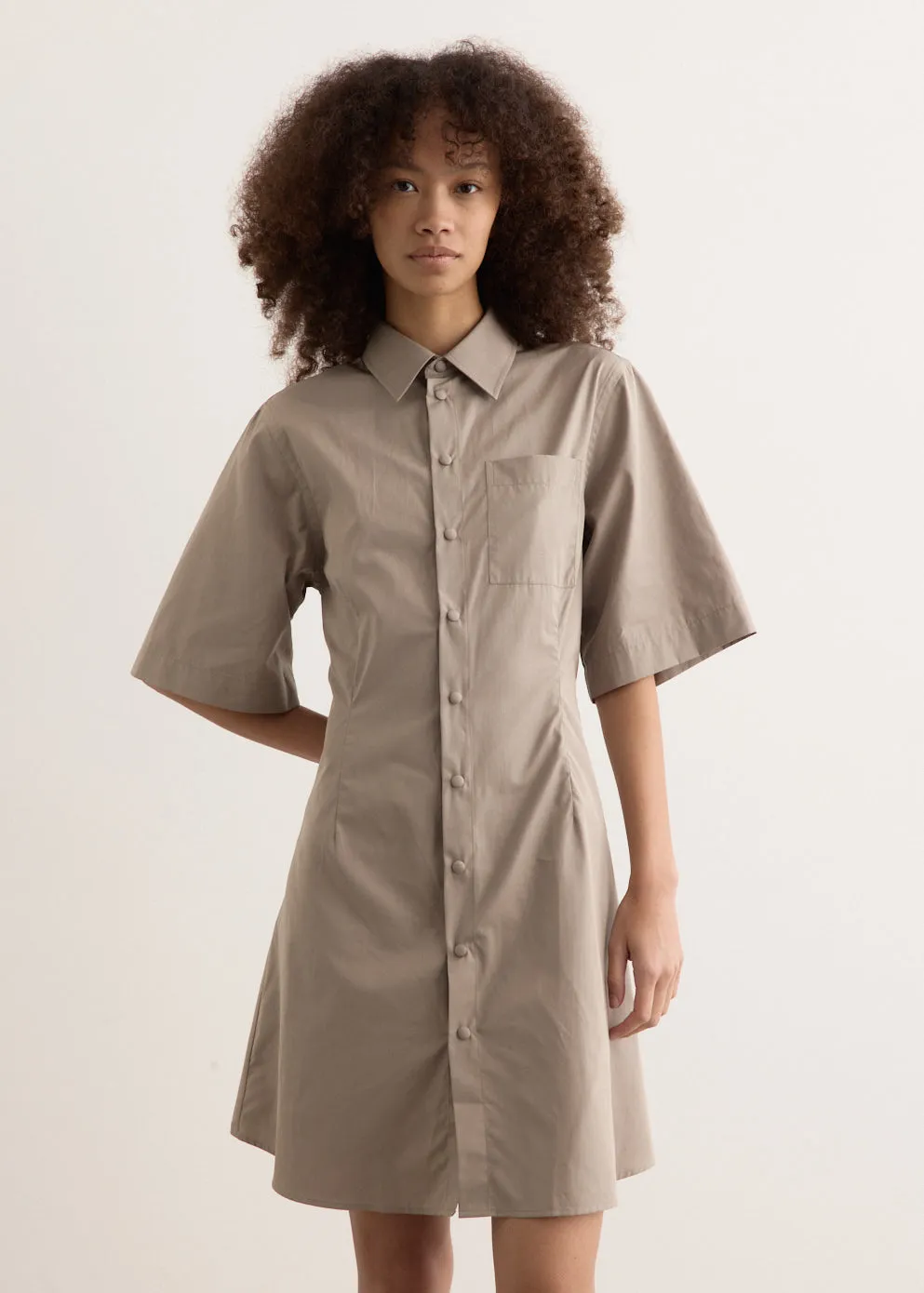 Short Sleeve Shirt Dress