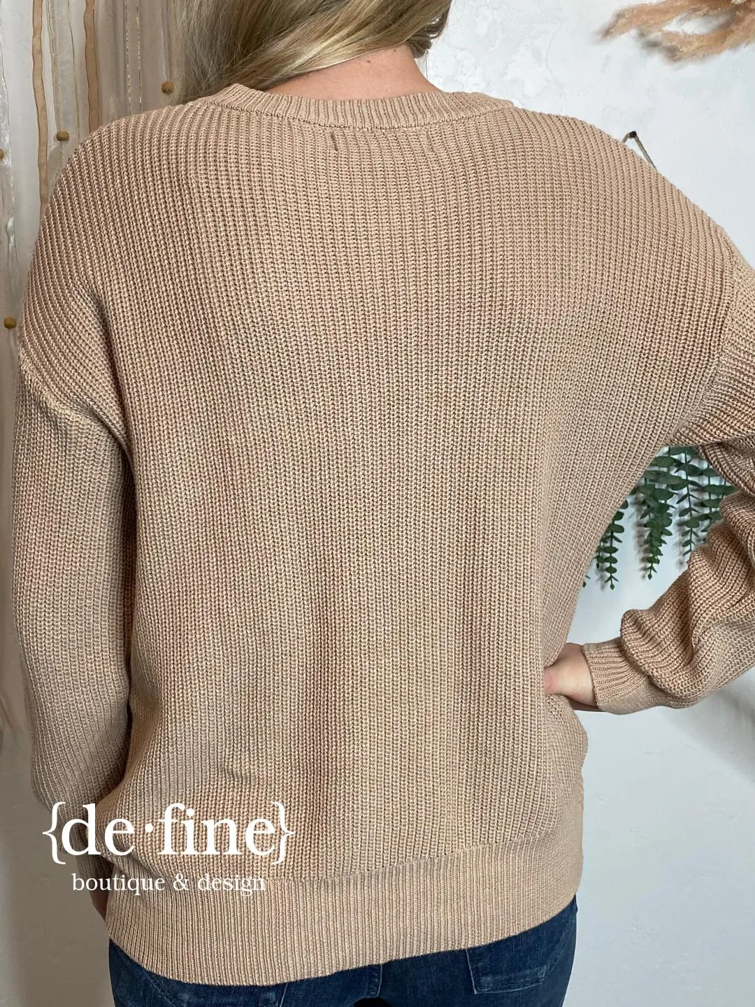 Simply Southern Mama Taupe Sweater